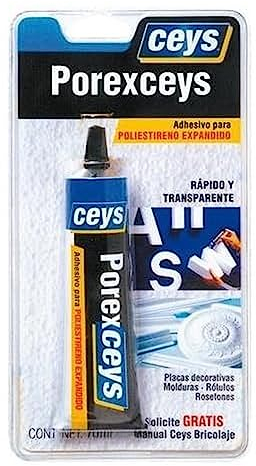 Ceys - Adhesivo especial para corcho - Especial Poliestireno expandido - Rápido y transparente - 70 ML