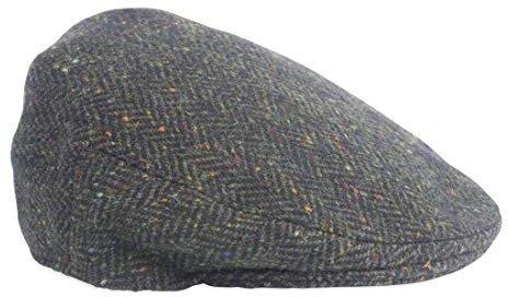 Gamble & Gunn Britische Tweed Flache Kappe Gr. 57 cm, tweed