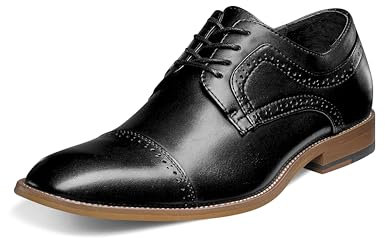 Stacy Adams Men's Dickinson Cap Toe Oxford, Black, 15 W US