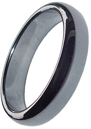 2 Stück Hämatit Ringe 6 mm Breite schönes glänzendes grau anthrazit verschiedene Größen (63 mm)