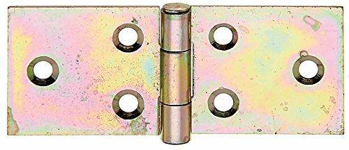 GAH-Alberts 346867 Tischband, mit vernietetem Edelstahlstift, galvanisch gelb verzinkt, 25 x 61 mm / 20 Stück