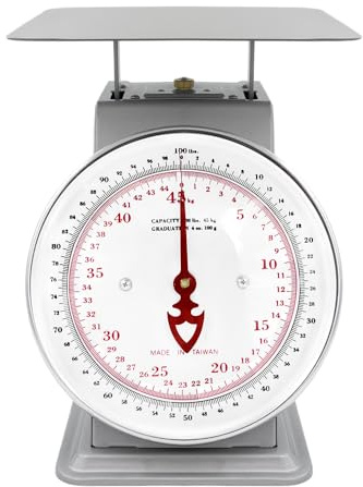 Zenport Accuzen AZD100 Platform Mechanical Dial Scale, 100-Pound, 100-lbs, White