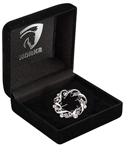 Horka Plastronnadel PEARL, silber (schwarz/silber)