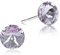 Ohrstecker mit Swarovski Steinen 6 mm Flieder - Funkelnde Ohrringe in vielen verschiedenen Farben