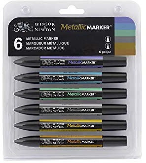 Winsor & Newton Metallic Marker (Pack of 6)
