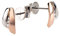 Ardeo Aurum Damen Ohrringe-Ohrstecker aus 375 Gold bicolor Weißgold Rosegold mit 0,04 ct Diamant Brillant