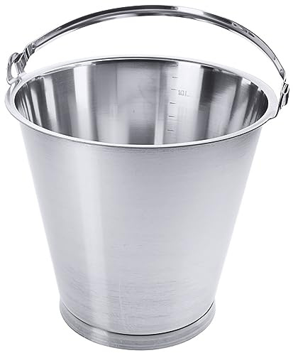 Contacto Edelstahl Eimer mit Bodenreifen 12 l