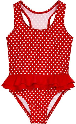Playshoes UV-Schutz Badeanzug Mädchen Schwimmanzug Badebekleidung, Punkte, 122/128