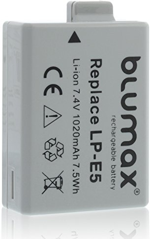 Blumax LP-E5 Battery 1020 mAh 7.4 V 7,5Wh Compatible With Canon EOS 450D 500D 1000D Rebel T1i, Rebel XS, Rebel XSi