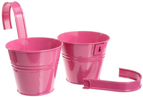 Siena Garden 722598 Pot de Fleurs avec Support Rose Lot de 2