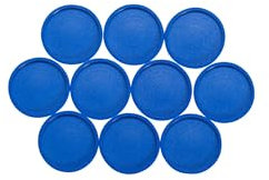 MAUL Magnete (10 Stück) Ø 34mm | Magnet aus bruchsicherem Kunststoff | Starke Magnete für Whiteboard und Magnettafel | Industriemagnete vielfältig anwendbar in Büro, Lager und Werkstatt | Blau