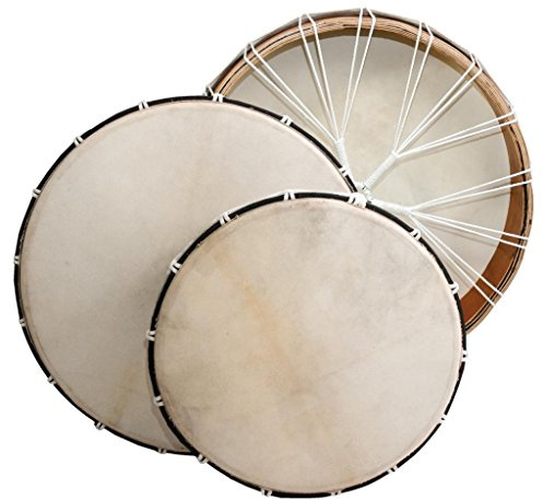 Terré Rahmentrommel Ø 40 cm Mahagoni Ziegenfell Spannbar Rund Ritual Drum