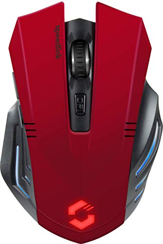 Speedlink FORTUS Gaming Maus Wireless - Kabellose Gaming-Maus mit 5 Tasten und LED-Beleuchtung, schwarz