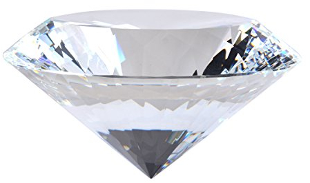 LONGWIN Briefbeschwerer K9 Kristalldiamant, 200 mm breit, für Fotografie, Requisiten, Hochzeit, Veranstaltungsort, Dekoration, Geschenkverpackung, transparent