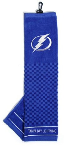 Team Golf NHL Tampa Bay Lightning Besticktes Golf-Handtuch, Besticktes Golf-Handtuch, Kariertes Scrubber-Design, gesticktes Logo