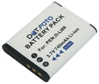 Dot.Foto D-LI88 Premium 3.7v / 740mAh Rechargeable Battery for Pentax Optio H90, P70, P80, WS80, W90