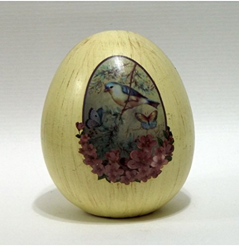 Klp Deko Ei mit Vogel Blumen Design Osterdeko Osterei Dekoei Oster Deko Figur Eier