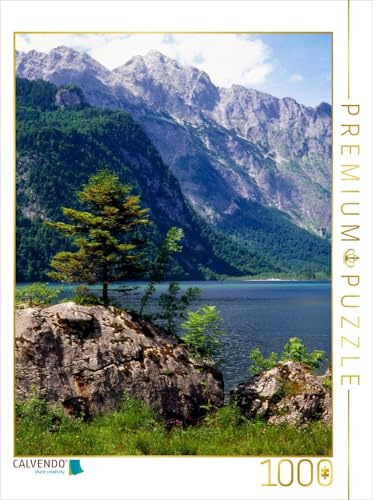 CALVENDO Puzzle Obersee, umgeben von hohen Bergen | 1000 Teile Lege-Größe 48 x 64 cm Foto-Puzzle für glückliche Stunden
