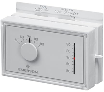 White Rodgers 1F56N-444 Mercury Free Mechanicals thermostat, 2.8 x 4.5 x 1.5 inches