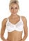 Camille Melody Lace Full Coverage Bra – Underwired Women's Bras with Scalloped Edge & Adjustable Straps – Elegant & Supportive White Bras for Women - White 40DD