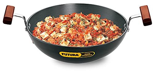 Futura Hard Anodised Round Bottom Deep-Fry Pan(22cm/1.5 litres)