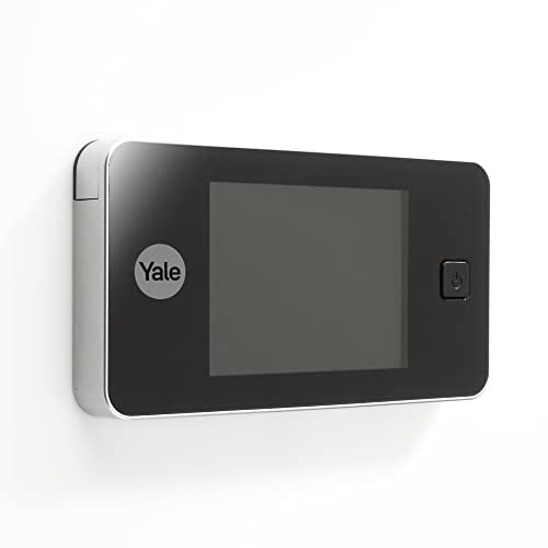 Yale Spioncino Elettronico Digitale 45-0500-1432-00-60-01, Argento, Visualizzazione dal Vivo, Telecamera di Alta Qualità, Angolo di Visione 105°, Sostituisce lo Spioncino Meccanico della Porta