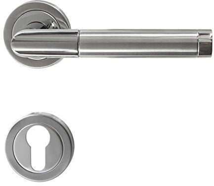 Edelstahl Türbeschlag Hit II R PZ Türgriffe Türdrücker Türklinke