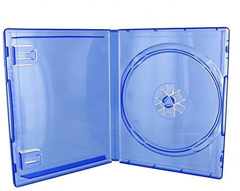 5 BOITIERS VIDES PS4 - BLEU TRANSPARENT