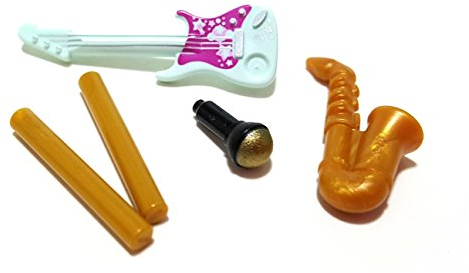 LEGO Music Minifigue Accessory Kit: Guitar, Saxophone, Microphone, Drum Sticks