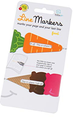 Line Markers Food - Magnetische Lesezeichen: 2er Set Motiv Gemüse: Markiert die Zeile auf der Seite