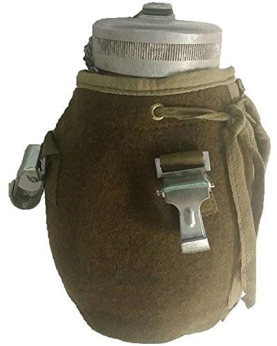 Polnische Armee Feldflasche Trinkflasche Alu m. Filzbezug WZ 37 gebraucht