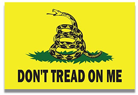 Don't Tread on Me Gadsden Flagge, 10,2 x 15,2 cm, Auto-Magnet-Aufkleber – strapazierfähig für Auto, LKW, SUV