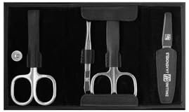 Zwilling 97451-007 Classic Manicure-Etui (4-teilig), Etui Rindleder, Instrumente vernickelt