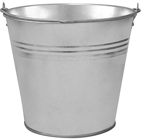 VOREL Eimer 5L, Metall, Verzinktes Stahlblech, Robust und langlebig