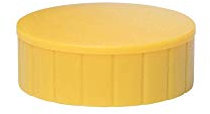 Magnet Maulsolid, rund, Kraftmagnet, bruchsicherer Kunststoff, 2500 g Haftkraft, 38 x 15,5 mm, gelb, 6163913