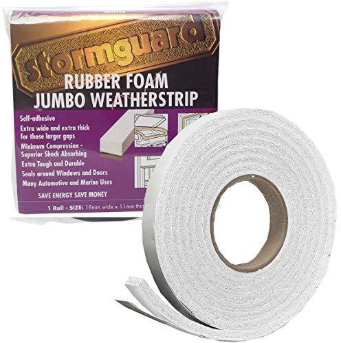 Rouleau de mousse d'étanchéité Stormguard 05SR6843053W - En caoutchouc blanc 19x11x3050 mm