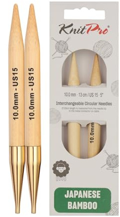 KnitPro K22412 Rundstricknadel, Bamboo, Natur, 12 x 1 x 1 cm, 2 Count