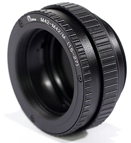 Pixco M42 auf M42 verstellbar Focusing Helicoid Adapter 15 mm bis 26,5 mm für Makro Shooting 15–26,5 mm