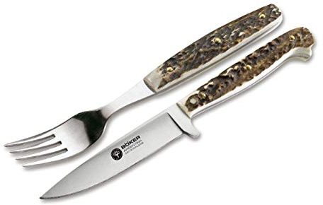 Böker Arbolito Salida Hirschhorn Campingbesteck, Braun
