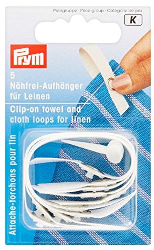 PRYM Nähfrei-Aufhänger für Leinen, 5 Stk, Weiß