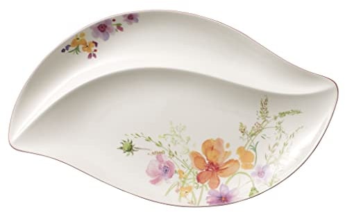 Villeroy & Boch Mariefleur Serve & Salad Assiette de présentation, 50 x 30 cm, Porcelaine Premium, Blanc/Multicolore