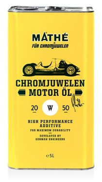 MATHÉ Chromjuwelen Motor Öl 20W-50 (5,0 l) - Mild legiertes mineralisches Motorenöl für Old- und Youngtimer - High Performance Oldtimer-Motoröl mit optimalen Verschleiß- und Korrosionsschutz