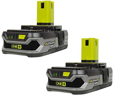 Ryobi P109 18V Lithium Ion Compact Batteries Two Pack of P107 (Retail Pack)