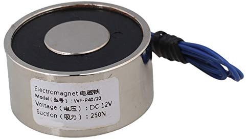 BQLZR Metall 55LB 25kg Elektrohubmagnet Halten Elektromagnet 12V DC 250N
