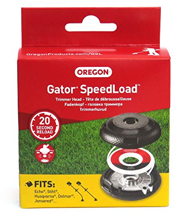 Oregon Gator SpeedLoad Universal-Trimmer, Fadenkopf und Draht für Gerade Schäfte, Freischneider und Motorsensen bis 33 cc – Passend für: Stihl, Husqvarna, Al-Ko, Dolmar, Echo, Efco, Toro, Ryobi