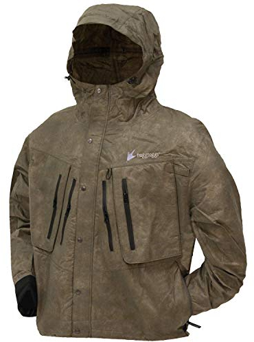 FROGG TOGGS Breathable Waterproof Rain/Wading Jacket Tekk Toad wasserdichte atmungsaktive Regenjacke ideal zum Angeln und Waten, Stone, L