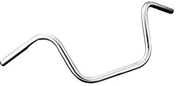 10 Low Ape Hanger Motorcycle Handlebars - 1 (25mm) Diameter, Chrome Finish