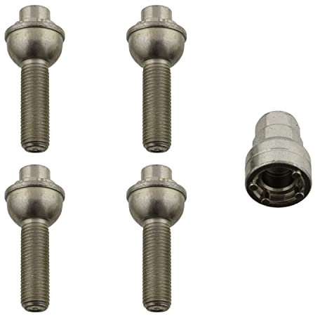 febi bilstein 28452 1 Satz Radschrauben abschließbar M12 x 1,5x38 SW17 / 19mm Kugelbund