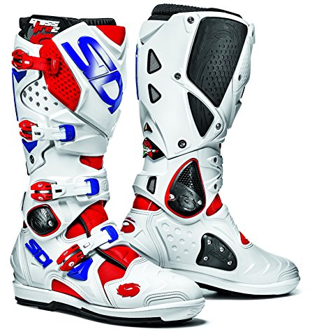 Sidi - Stivali da Moto, Rosso/Bianco/Blu, 42