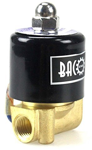 BACOENG AC230V 1/4 Messing Elektrisches Magnetventil Wasser NC(1/2 3/4 1)